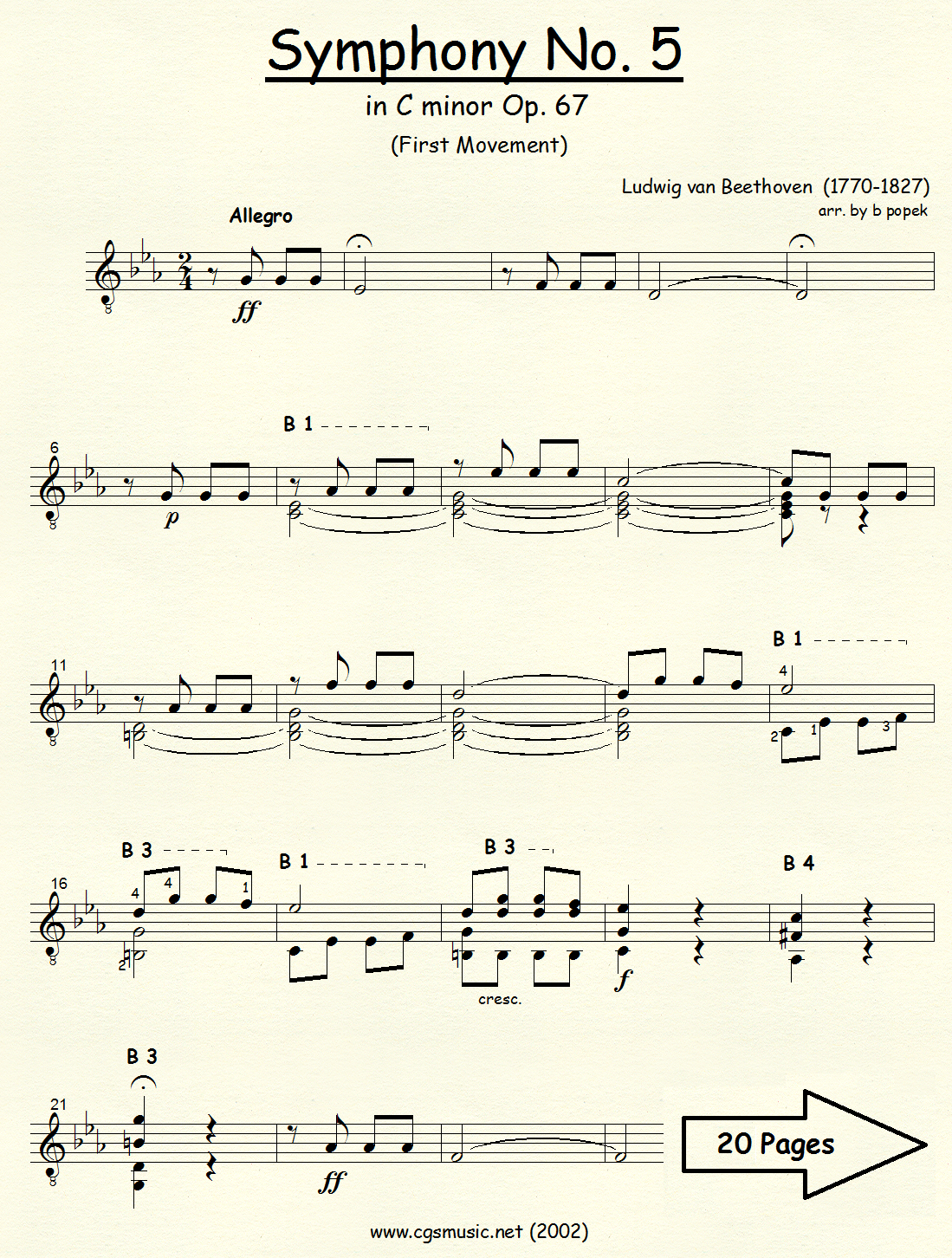 Symphony # 5 in C minor by Beethoven preview