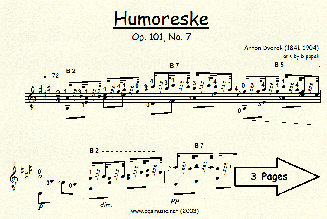 Humoreske Op.101, No. 7 preview