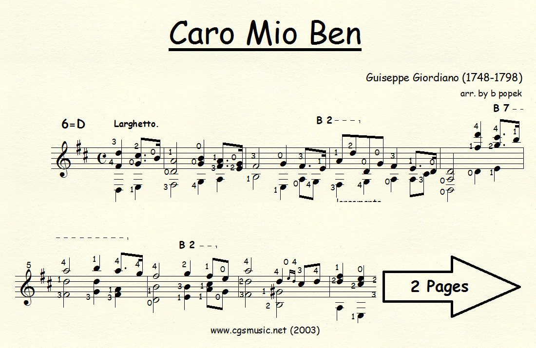 Caro Mio Ben by Giordani preview