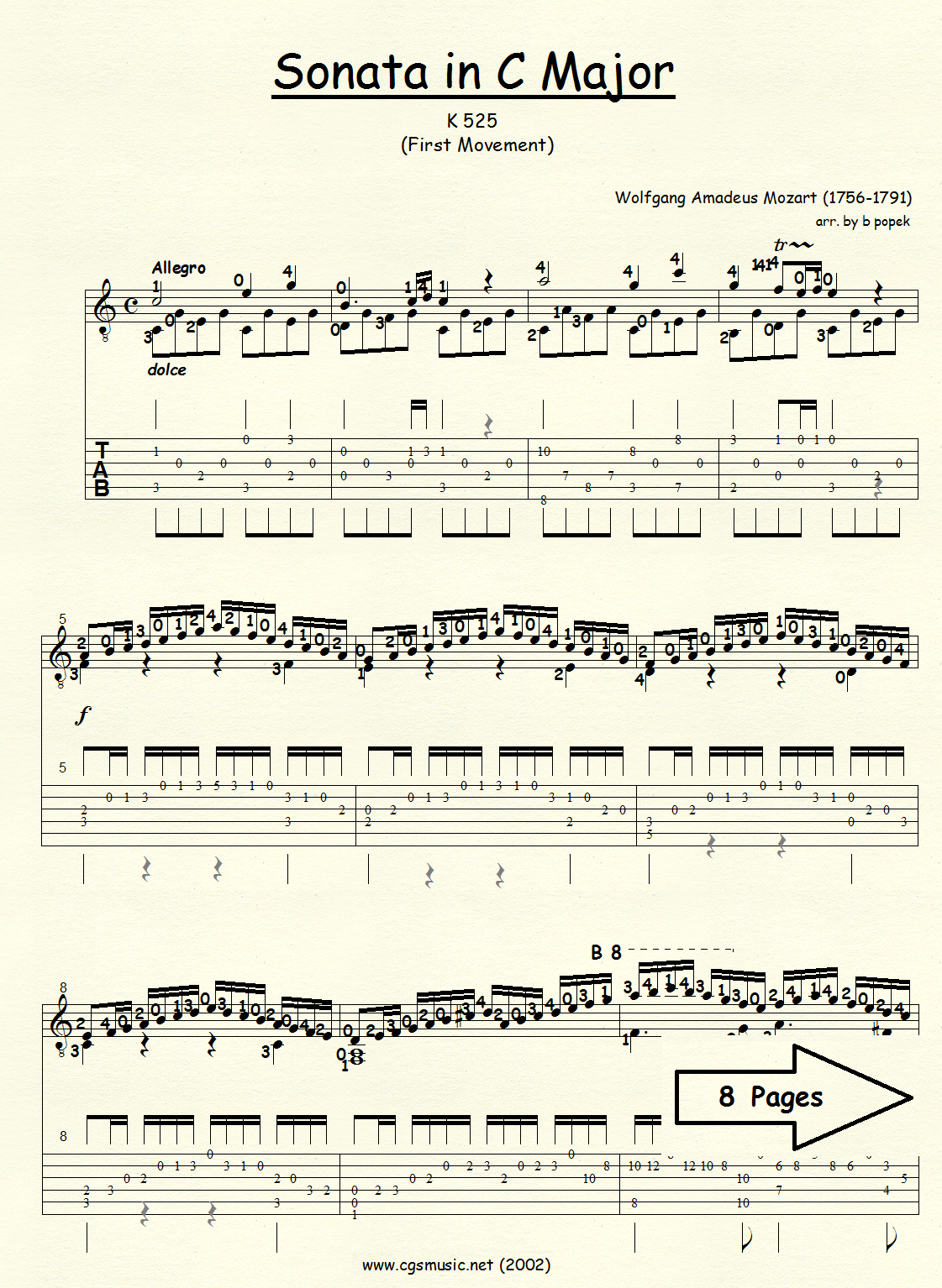 Sonata in C Major K-525 preview
