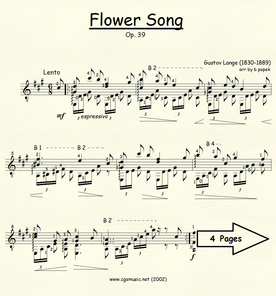 Flower Song by Lange cgsmusic