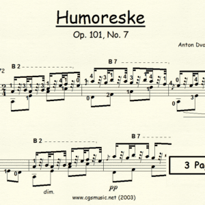 Humoreske Op.101, No. 7 by Dvorak