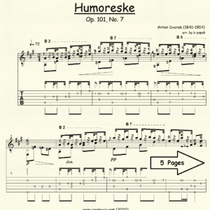 Humoreske Op.101, No. 7 by Dvorak