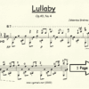Lullaby Brahms for Classical Guitar in Standard Notation