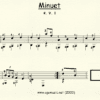Minuet K.V. 1 Mozart for Classical Guitar in Standard Notation