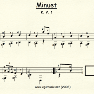 Minuet K.V. 1 by Mozart