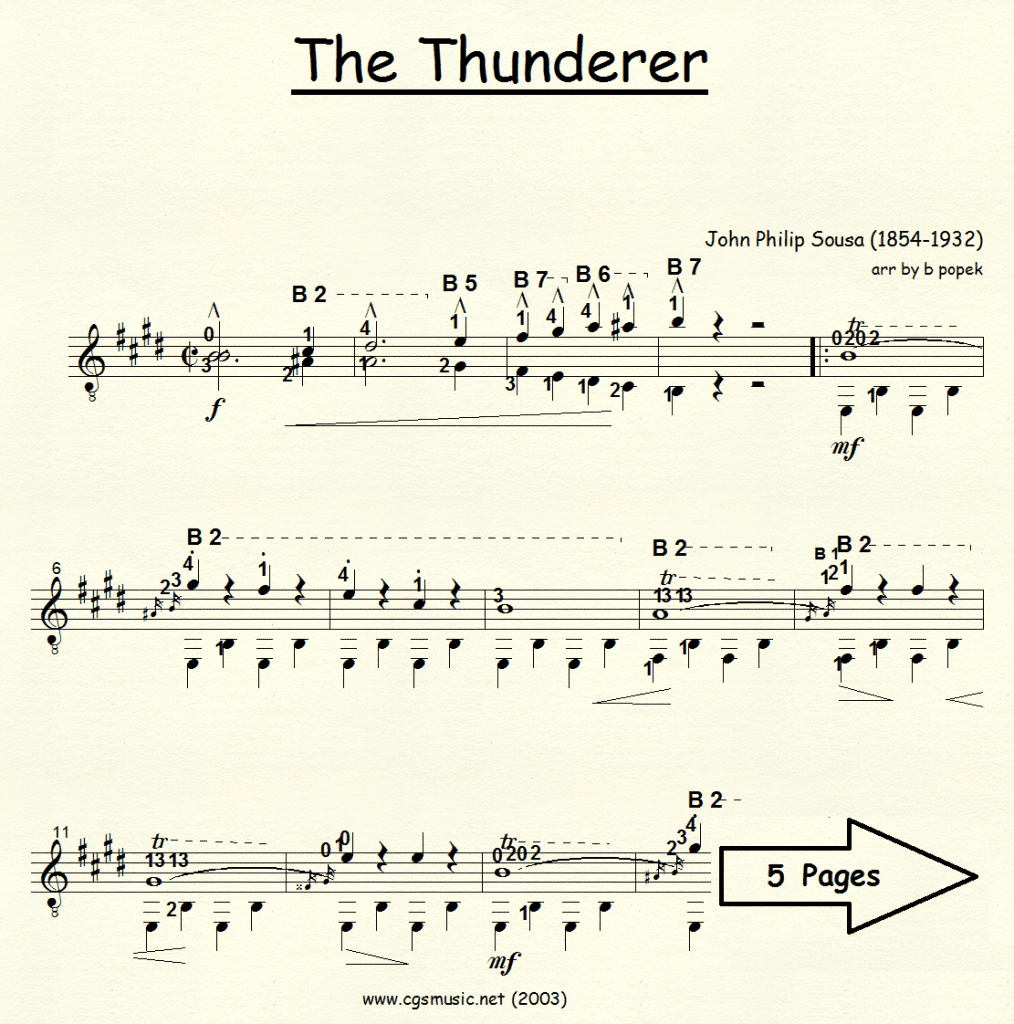 Thunderer by Sousa | cgsmusic