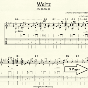 Waltz Op 39. #15 by Brahms
