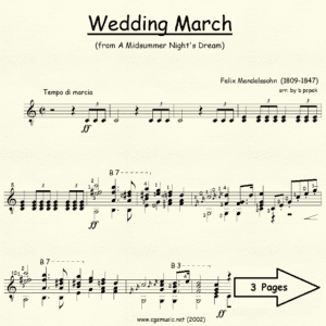 Wedding March from A Midsummer Night’s Dream by Mendelssohn